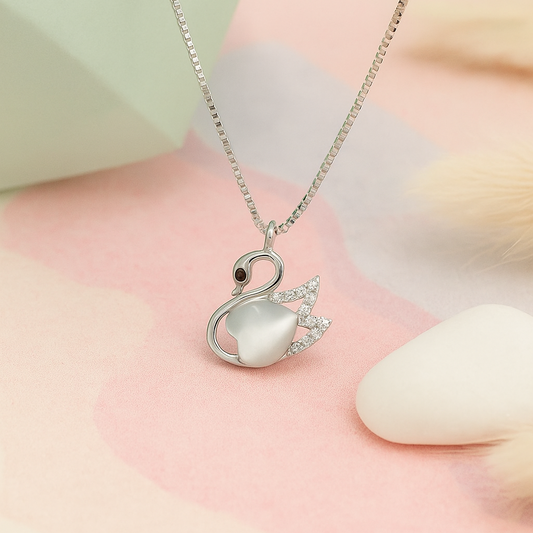 Grace Swan Necklace - 925 Silver