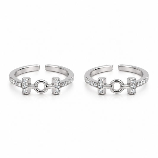 Linka Glow 925 Silver Adjustable Toe Ring
