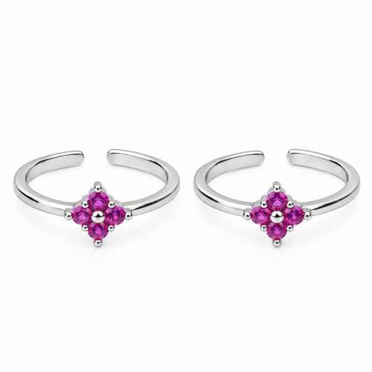 Velora Bloom 925 Silver Adjustable Toe Ring