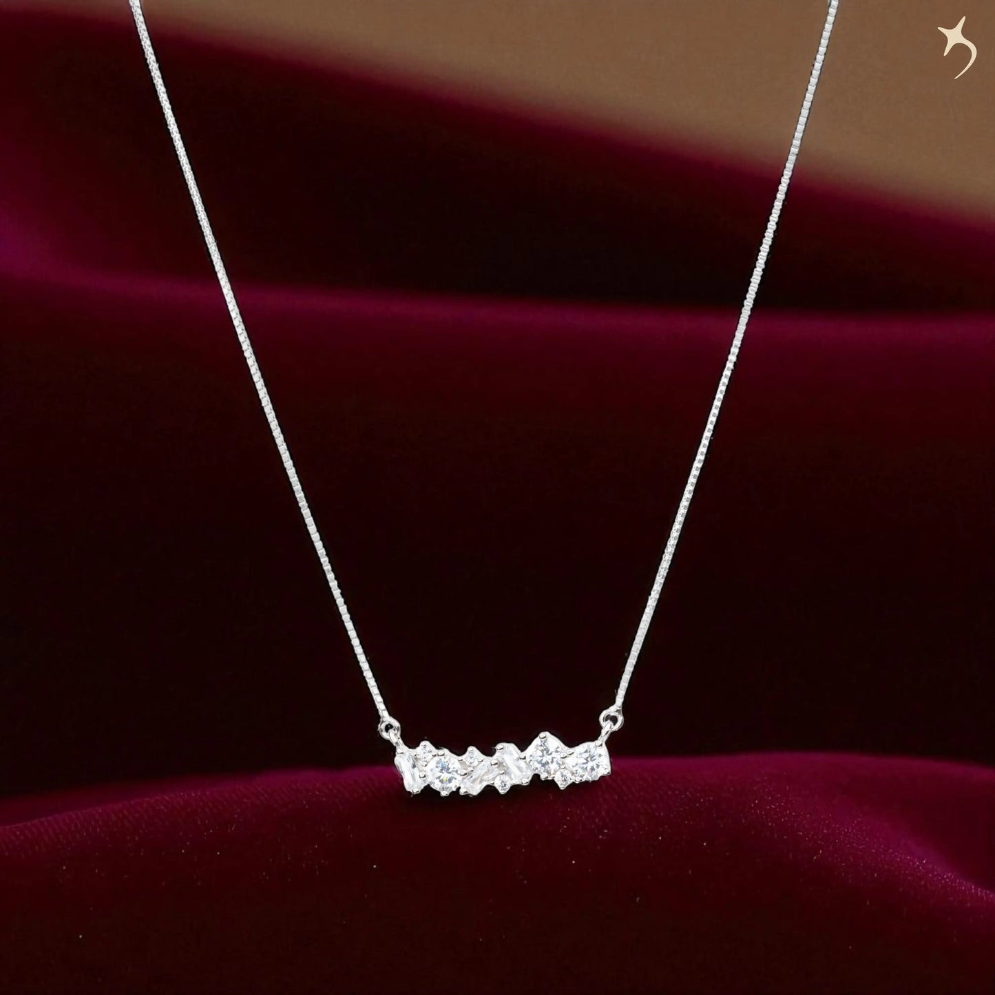 Starlit Whisper Necklace - 925 Silver