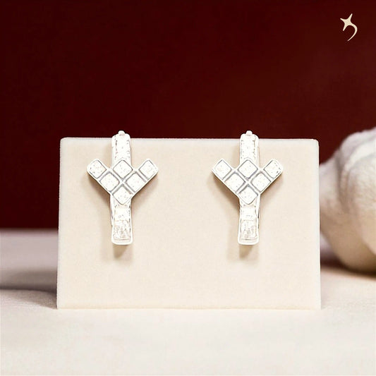 The Arrowlight Diamond Hoops - 925 Silver