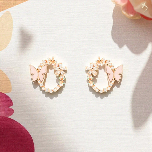 The Aurora Flutter Hoop Studs - 925 Silver