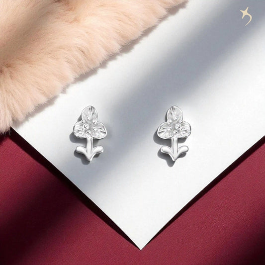 The Blossom Charm Sterling Silver Earrings - 925 Silver