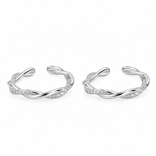 Twist Grace 925 Silver Adjustable Toe Ring