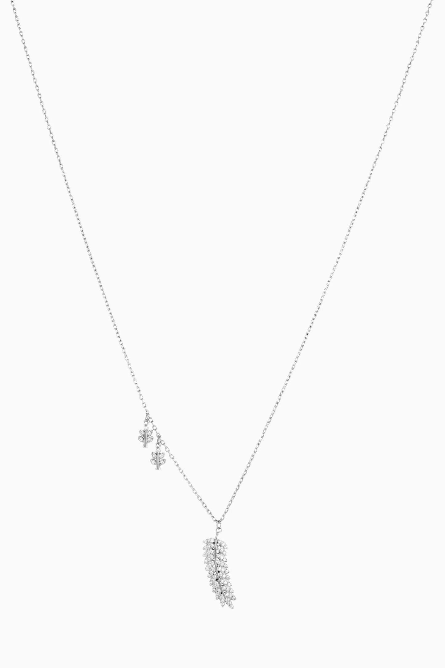 Enchanted Leaf & Pearl Necklace - 925 Silver