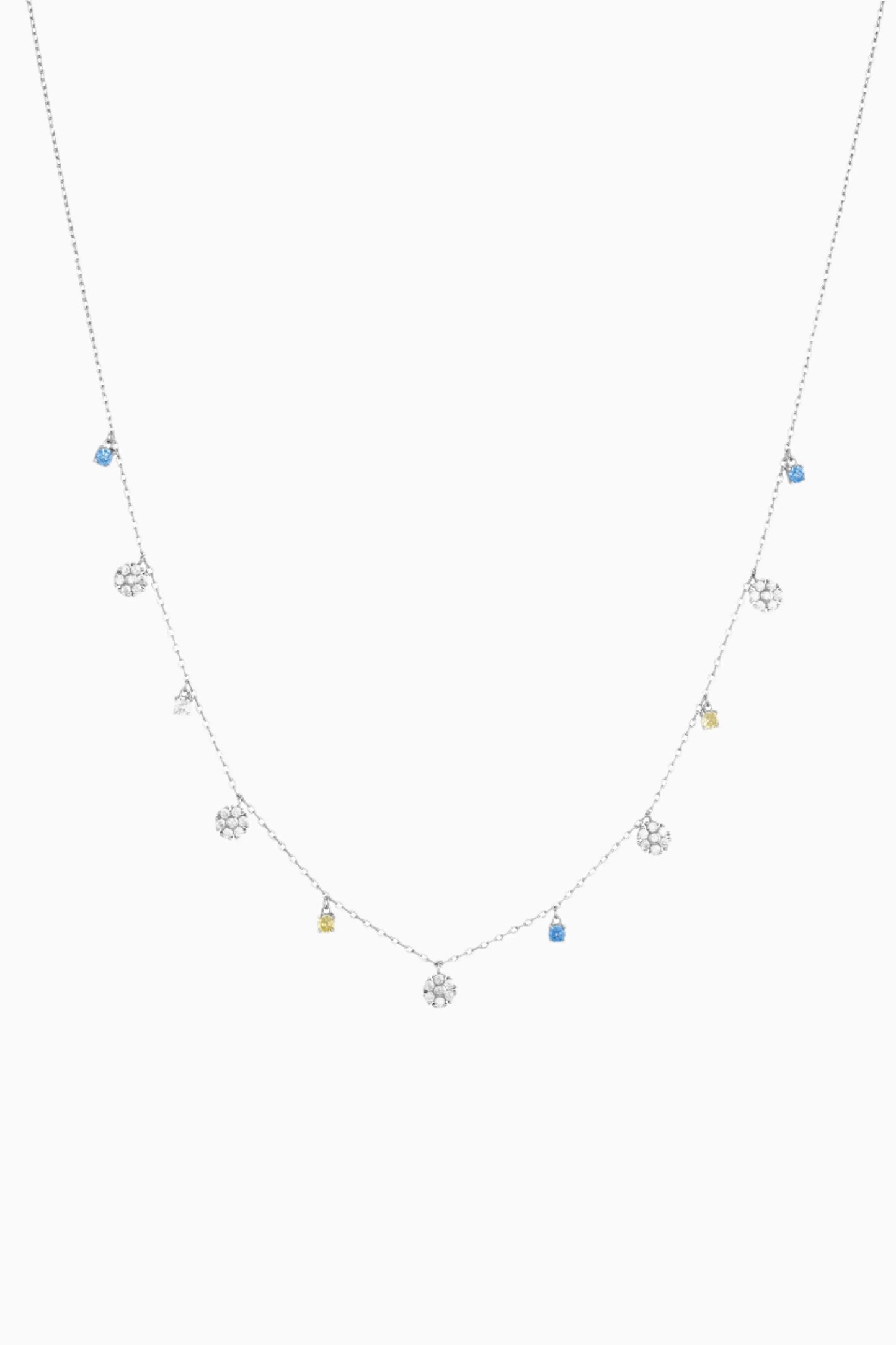 Colours of Life Floral Necklace - 925 Silver