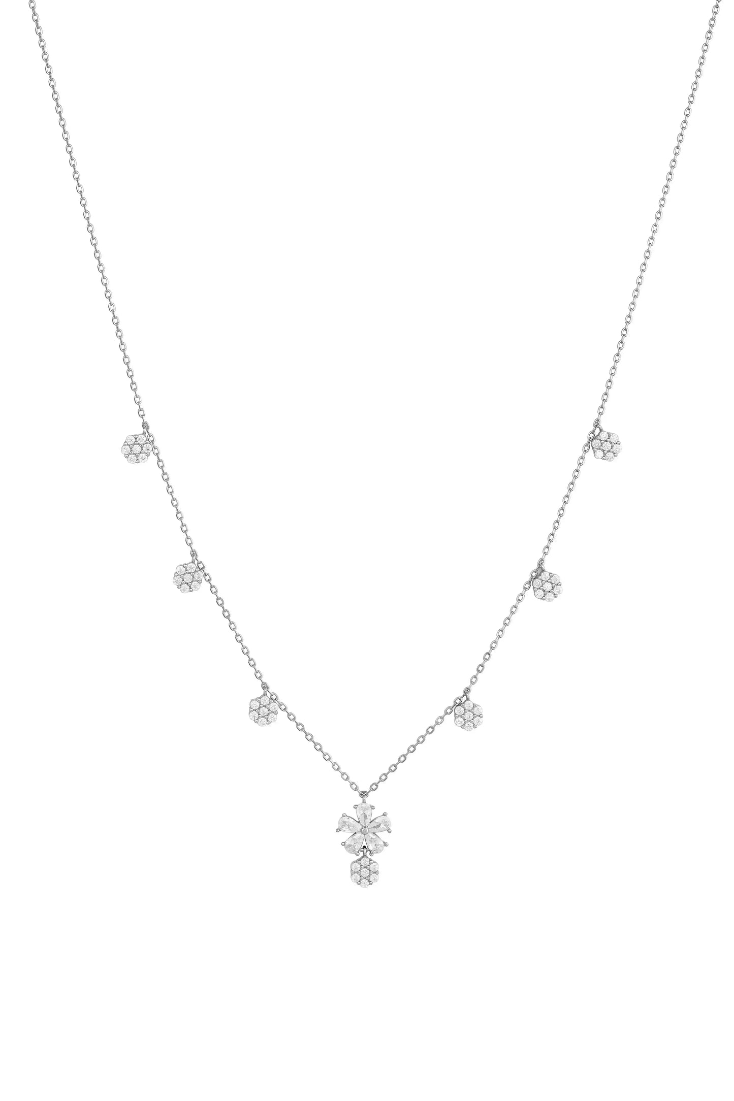 Radiant Bloom Necklace - 925 Silver