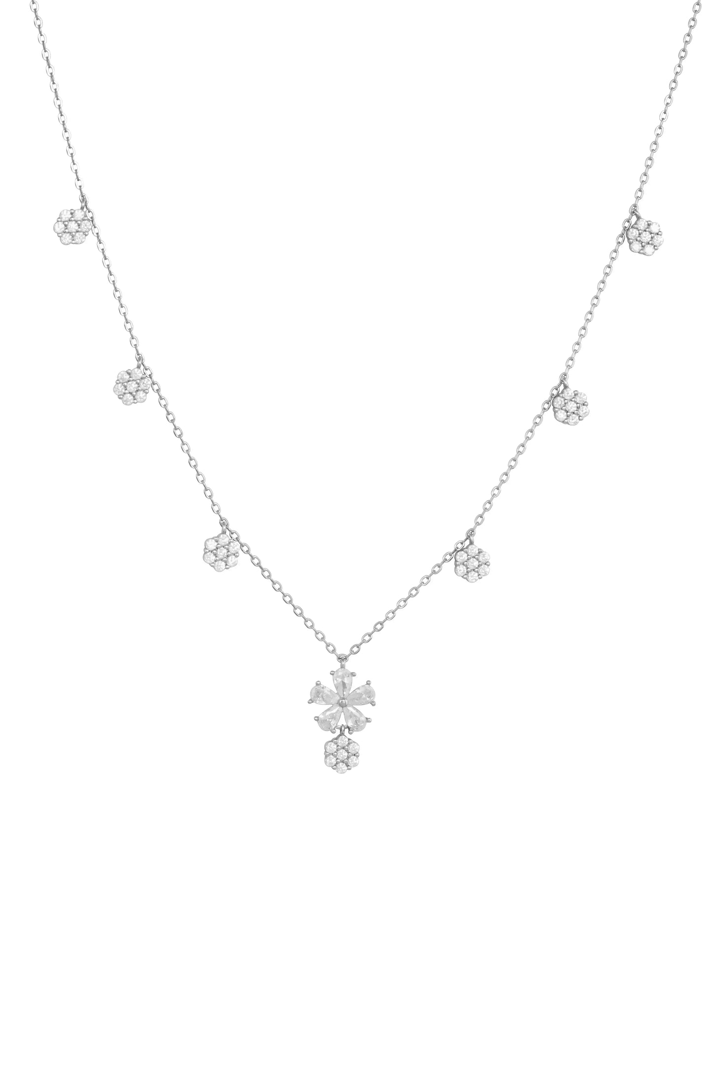 Radiant Bloom Necklace - 925 Silver