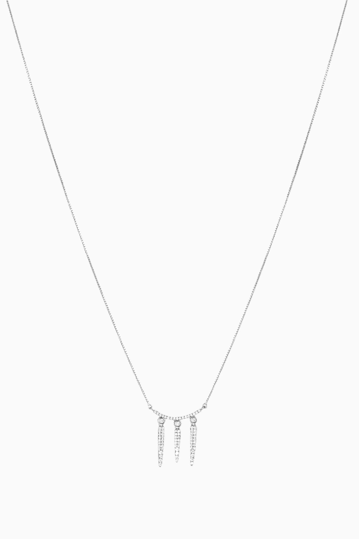 Dangling Arc Necklace - 925 Silver