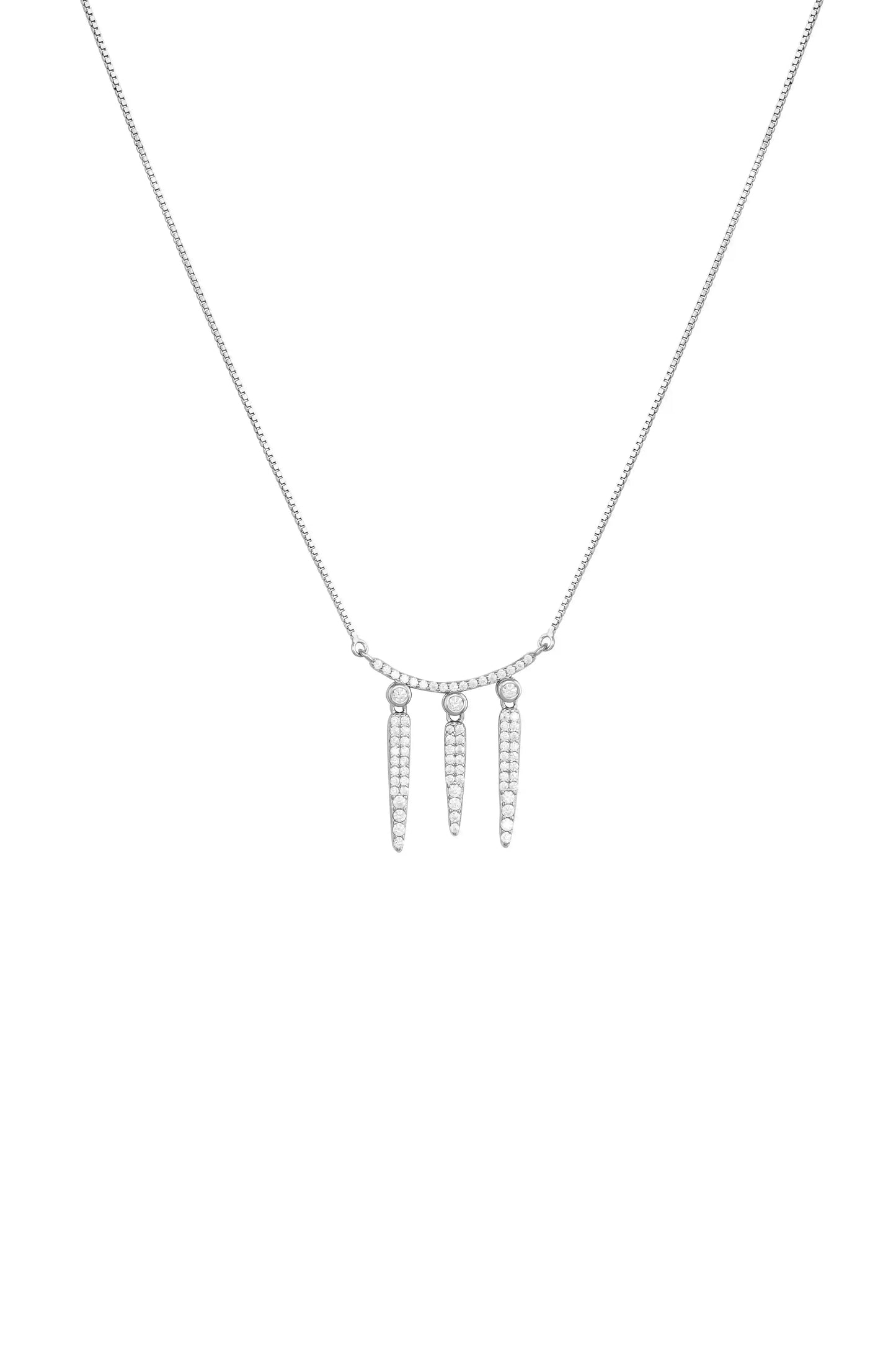 Dangling Arc Necklace - 925 Silver