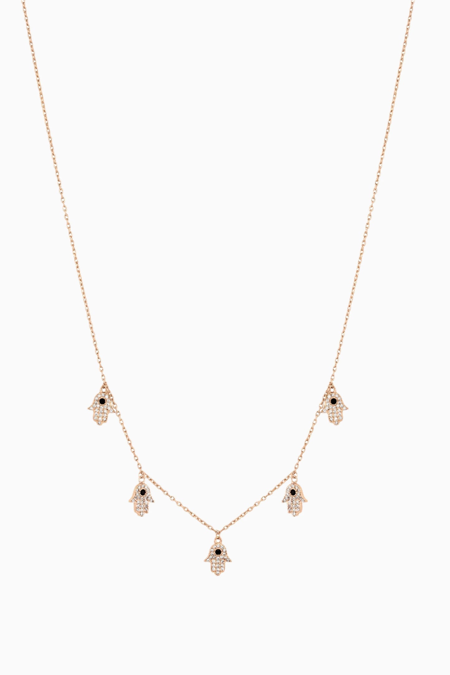 Hamsa Charm Necklace - 925 Silver