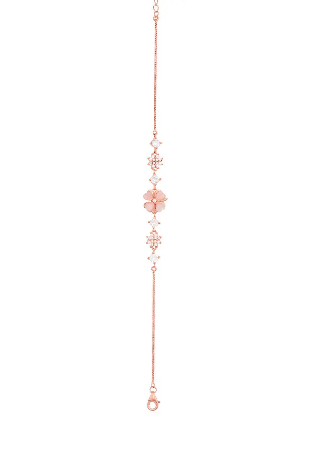 Blossom Elegance Rose Gold Bracelet - 925 Silver