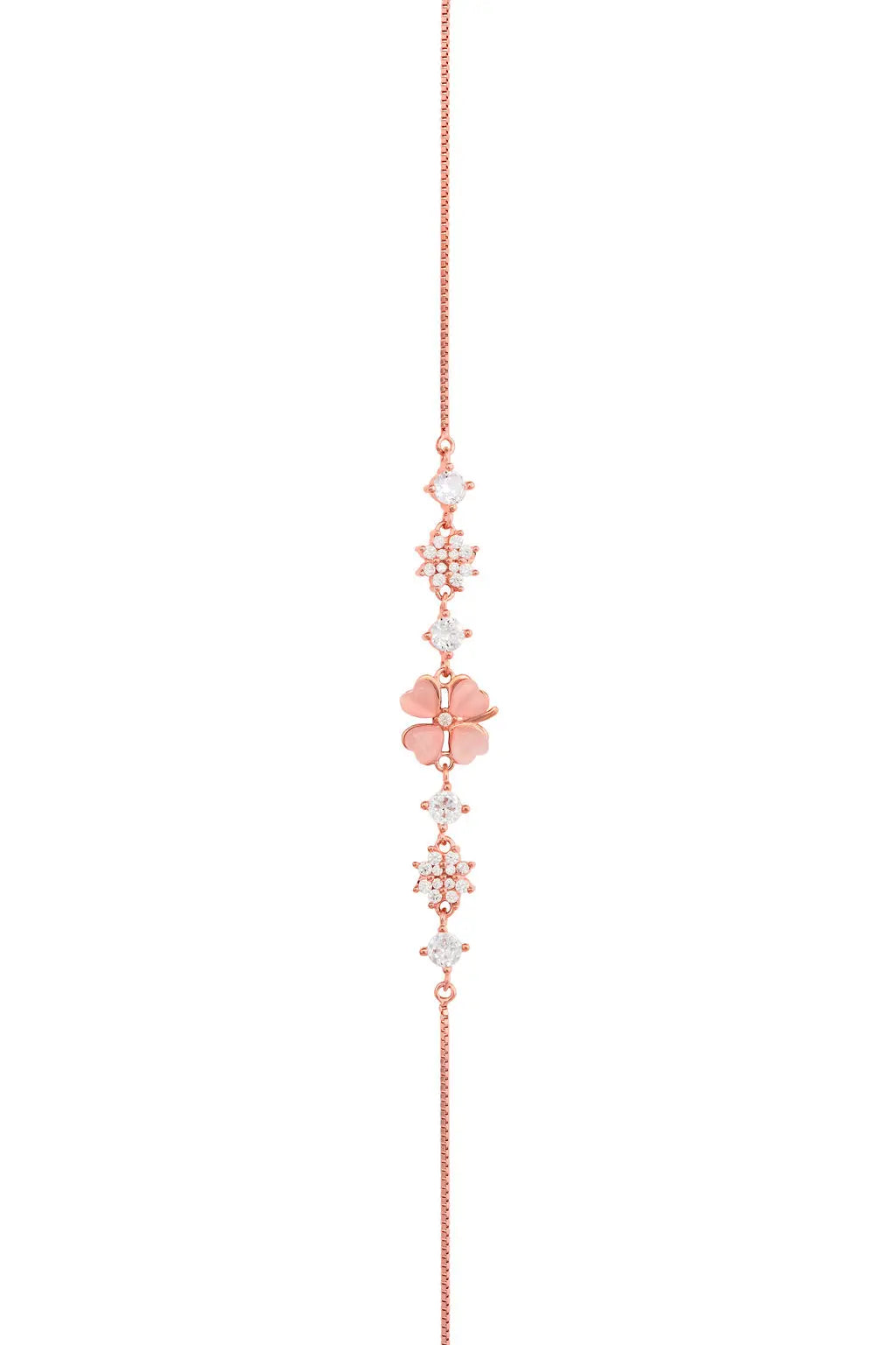 Blossom Elegance Rose Gold Bracelet - 925 Silver