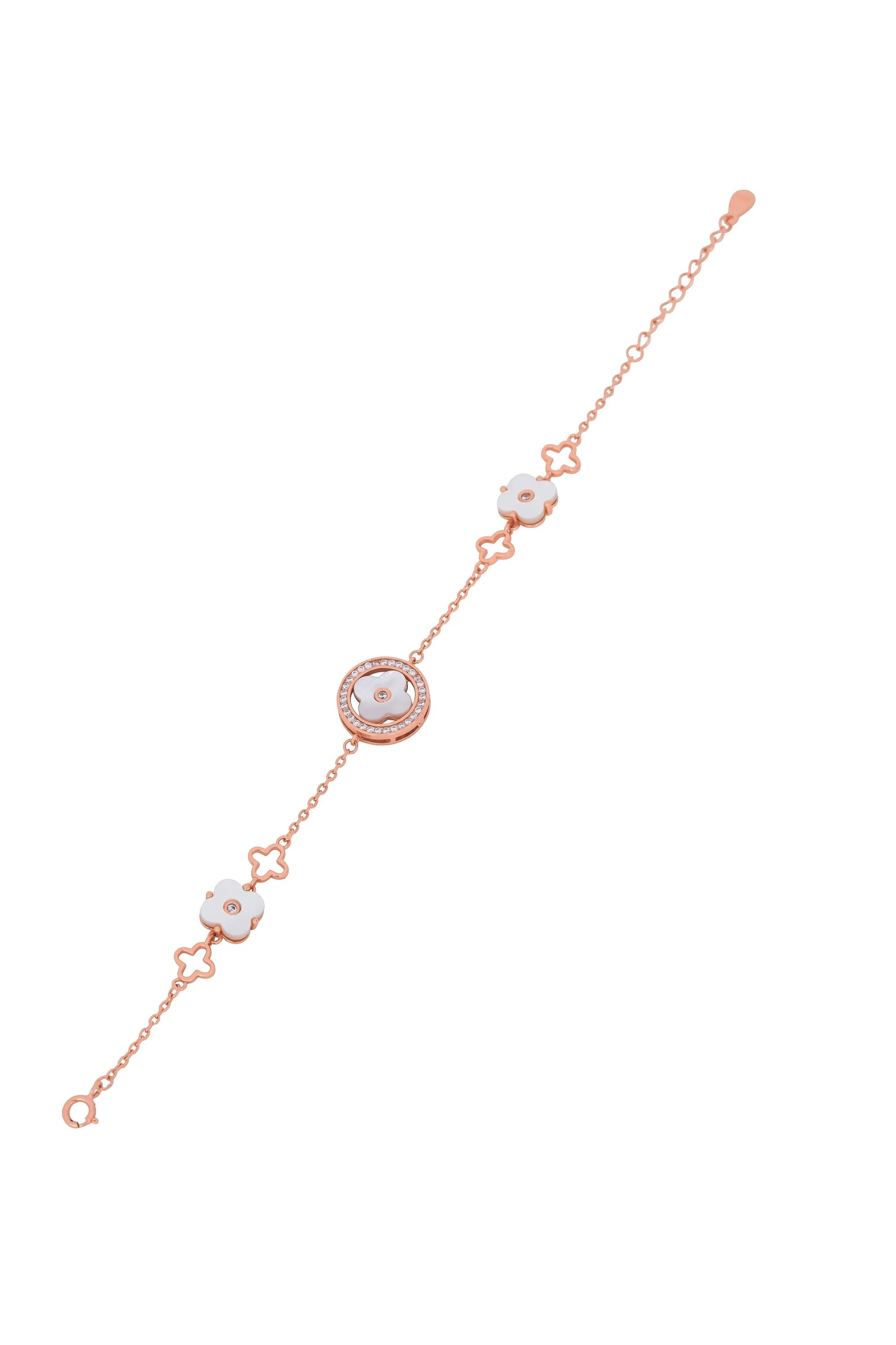 Floral Radiance Bracelet - 925 Silver