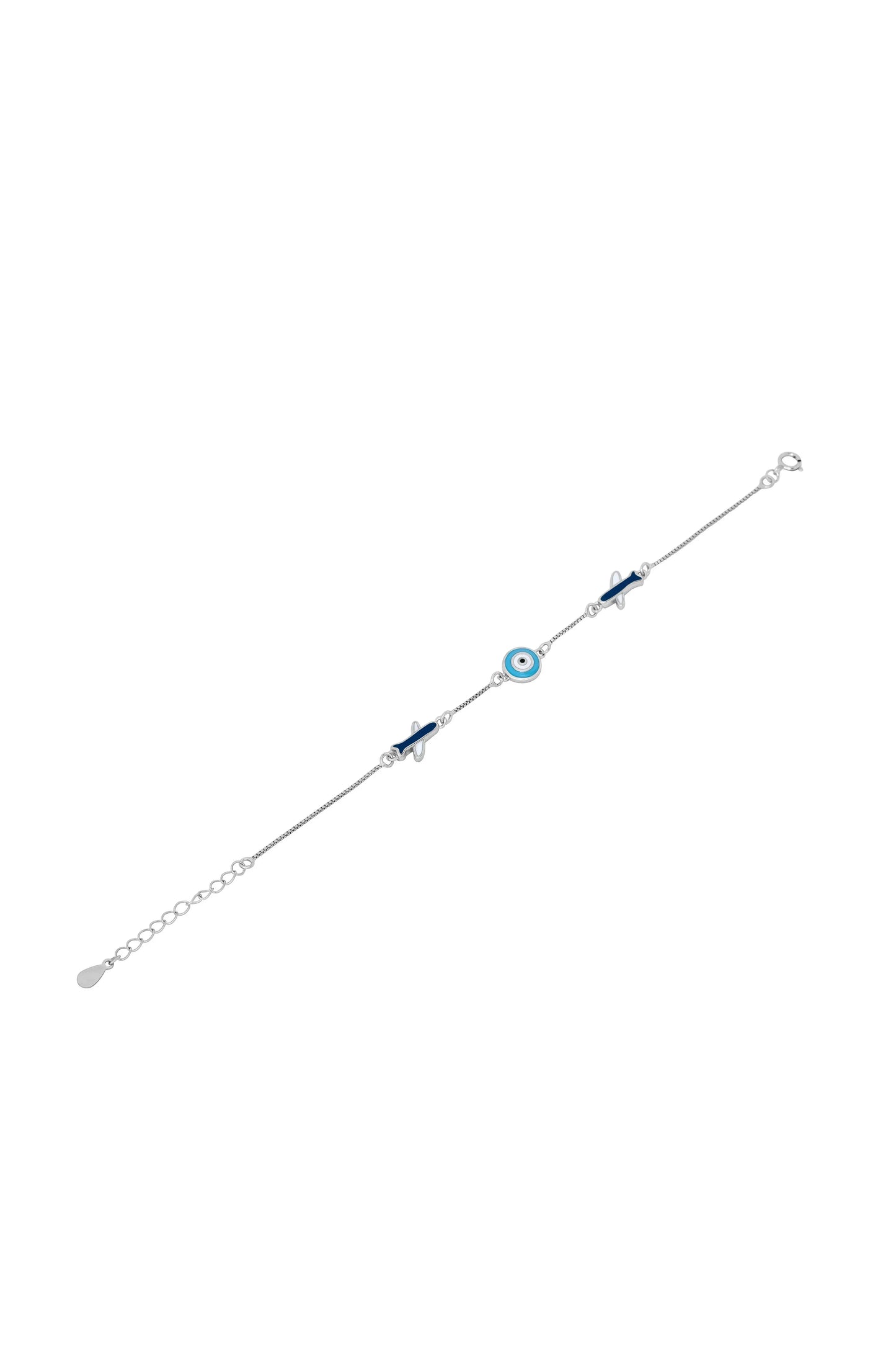Enamel Light weight Bracelet - 925 Silver