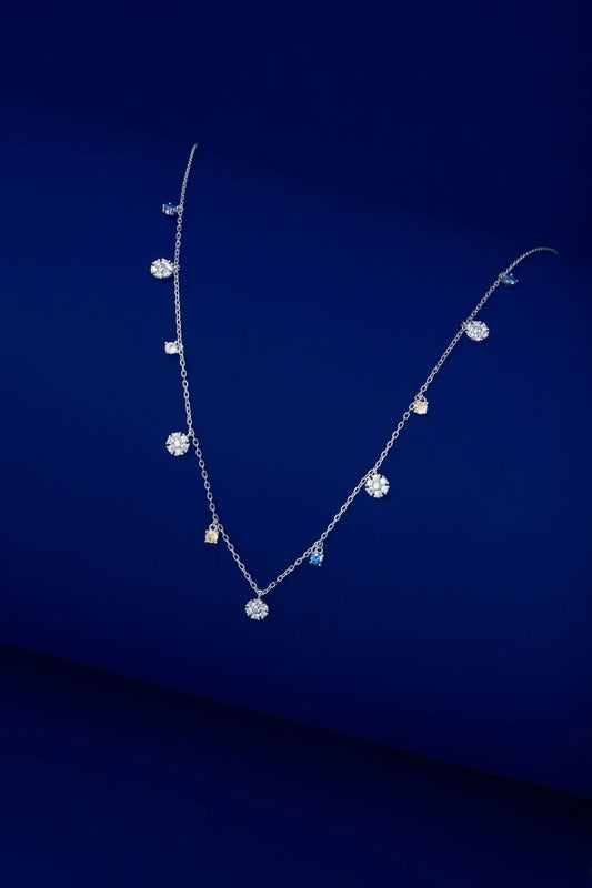 Colours of Life Floral Necklace - 925 Silver