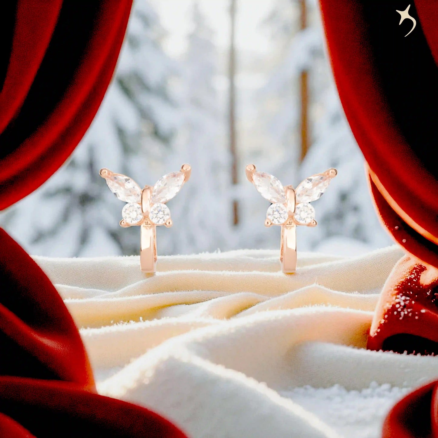 Whispering Wings Butterfly Hoops -925 Silver