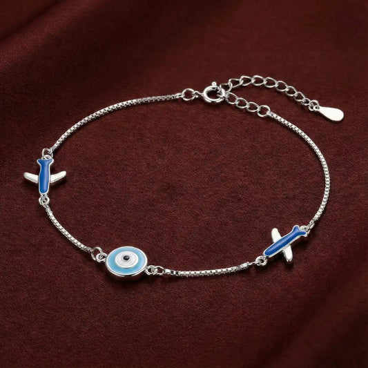 Sky Guardian Evil Eye Bracelet - 925 Silver