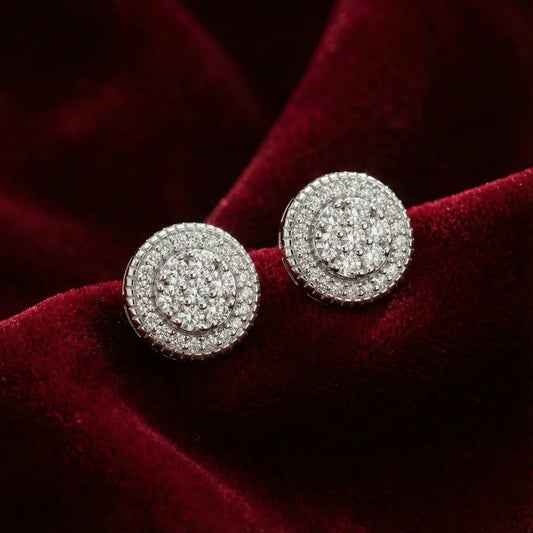 Cubic Zirconia Full Stone Earrings - 925 silver