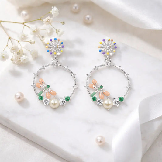 Aurora Garden Bracelet Earrings - 925 Silver