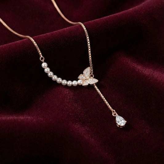 Butterfly Grace Necklace - 925 Silver