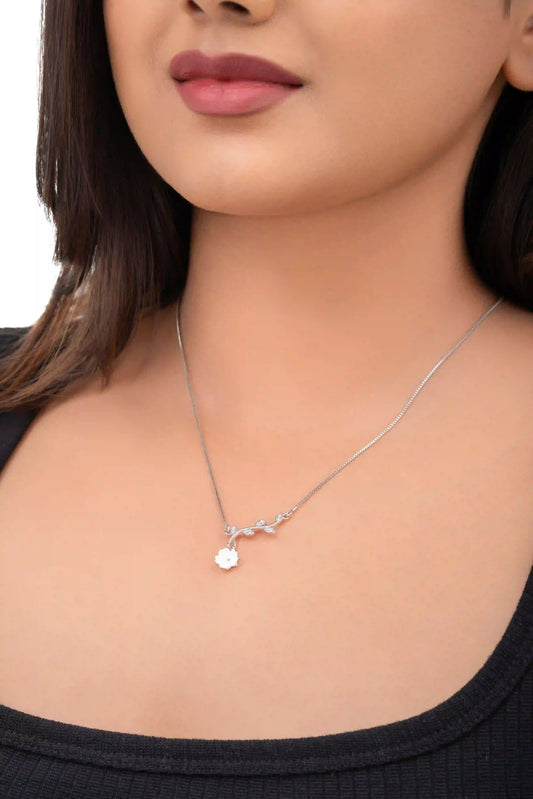 Silver Blossom Necklace - 925 Silver