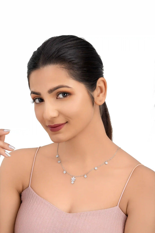Radiant Bloom Necklace - 925 Silver