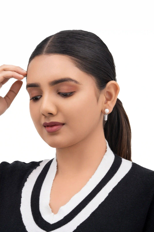 Silver Rhythm Studs - 925 Silver