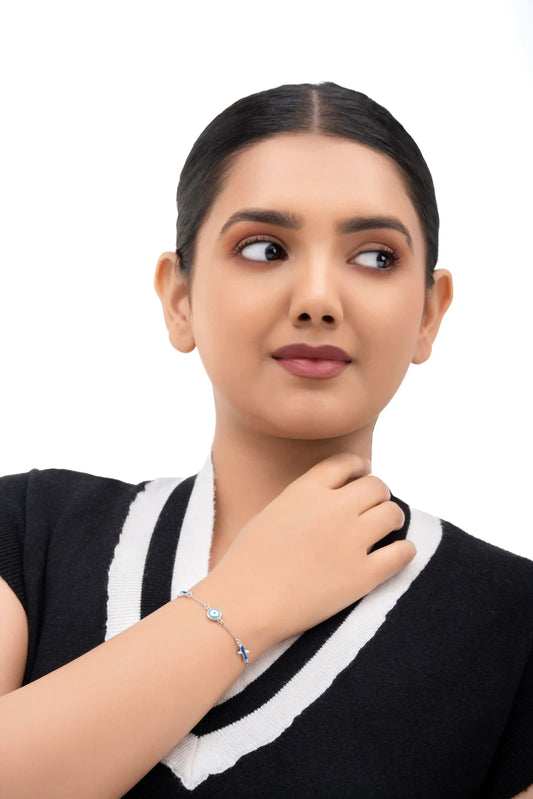 Enamel Light weight Bracelet - 925 Silver