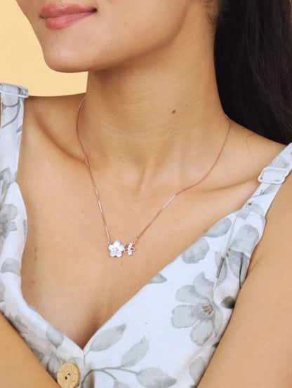 Petal Poise Necklace - 925 Silver