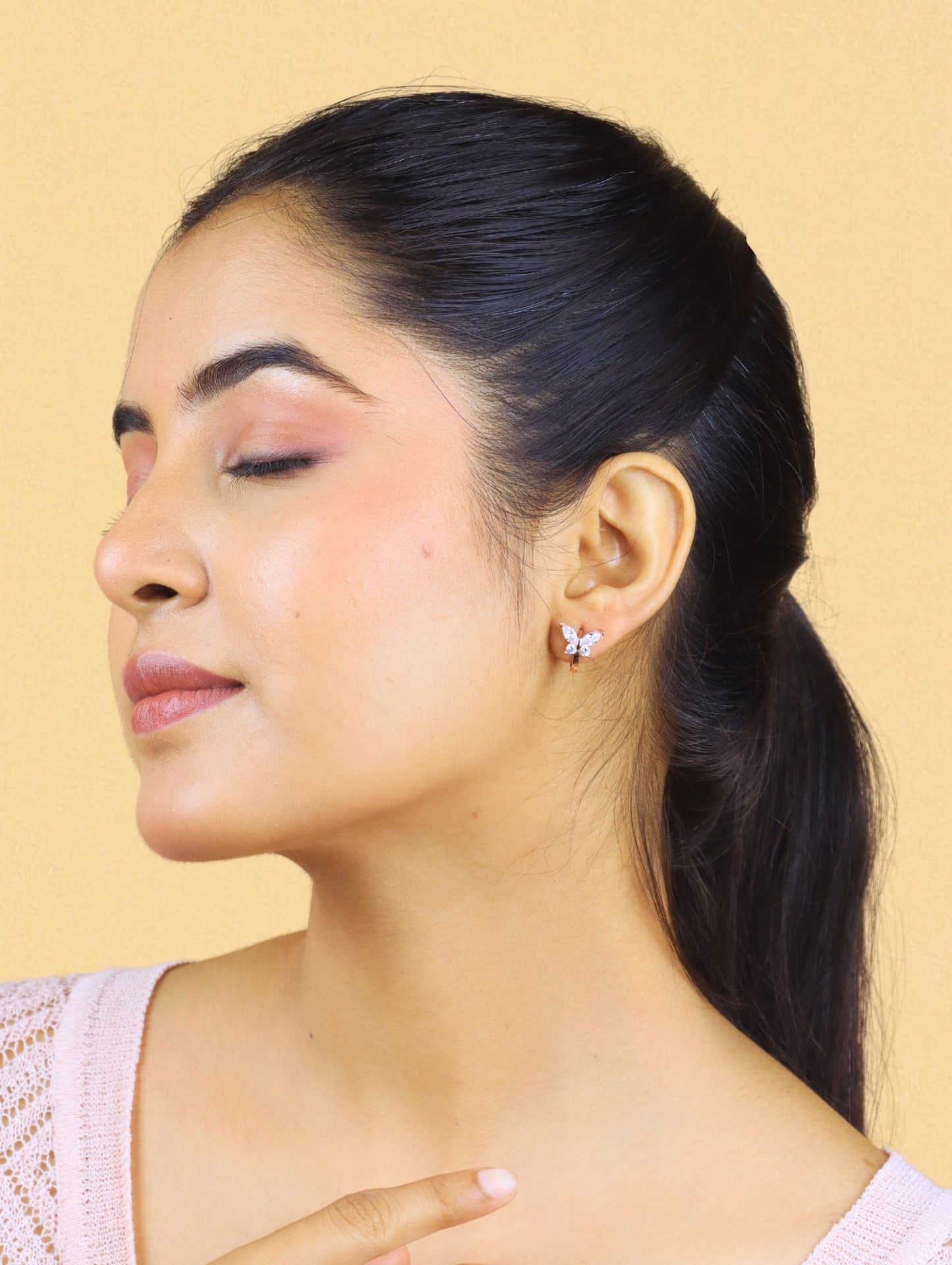 Whispering Wings Butterfly Hoops -925 Silver