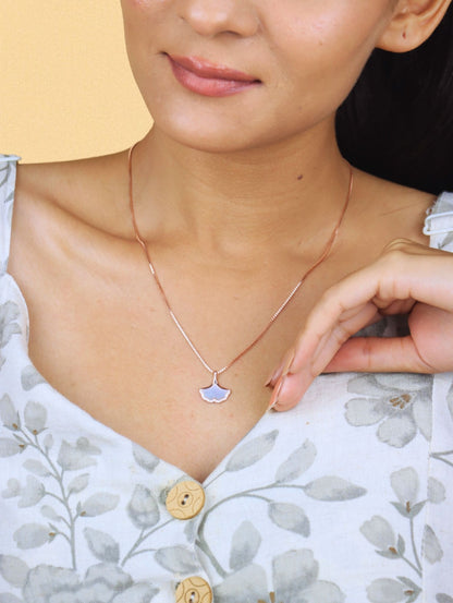 Gingko Leaf Chain Necklace - 925 Silver