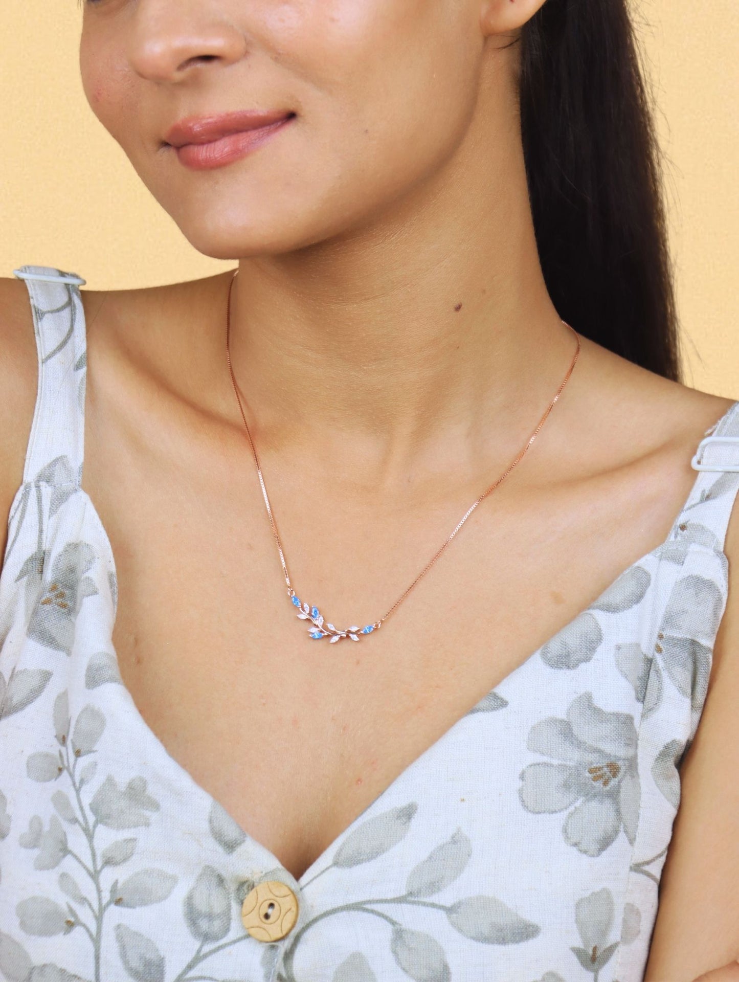 Azure Bloom Necklace - 925 Silver