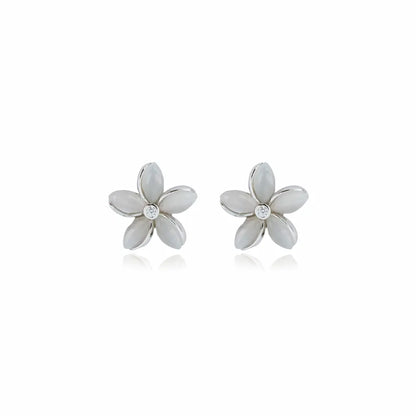 Enchanted Garden 925 Silver Multi-Gem Floral Studs