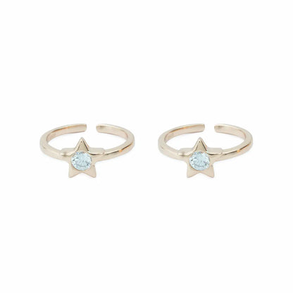 Starlight Charm 925 Silver Adjustable Toe Ring