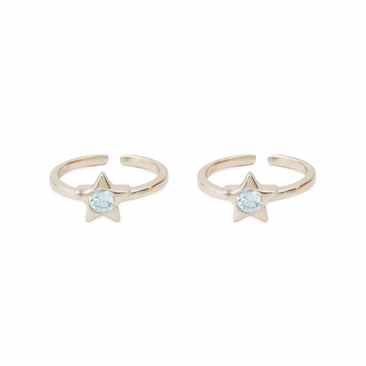 Starlight Charm 925 Silver Adjustable Toe Ring
