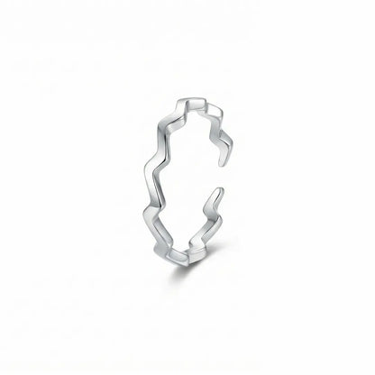 Wave Rhythm 925 Silver Adjustable Toe Ring