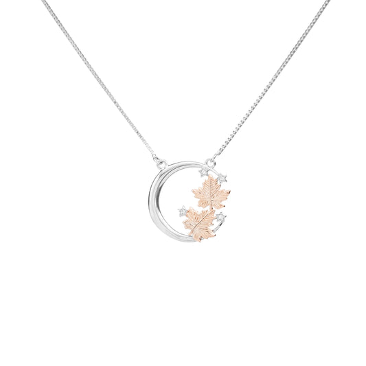 Autumn Crescent Necklace - 925 Silver