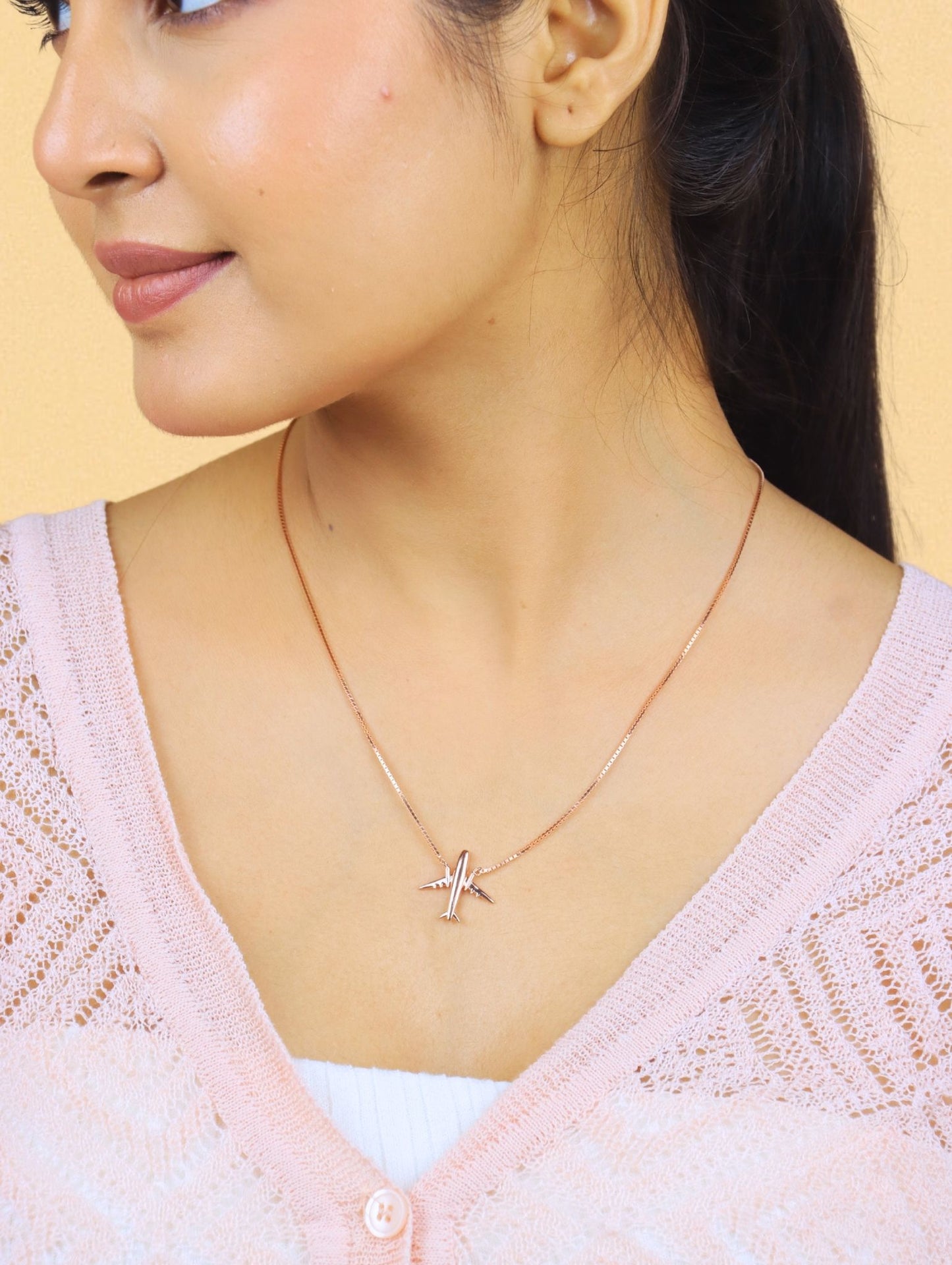 Airplane Chain Necklace - 925 Silver