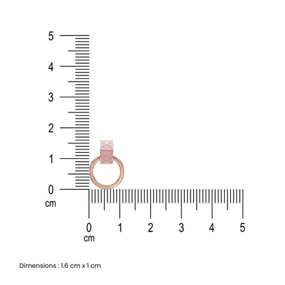 The Rose Gold Modern Loop Earrings - 925 Silver