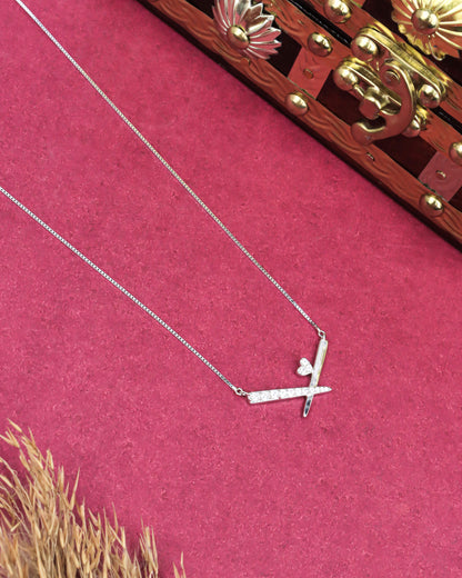 Criss Cross Necklace - 925 Silver