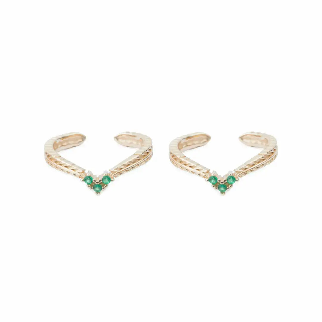 Emerald Grace 925 Silver Adjustable Toe Ring