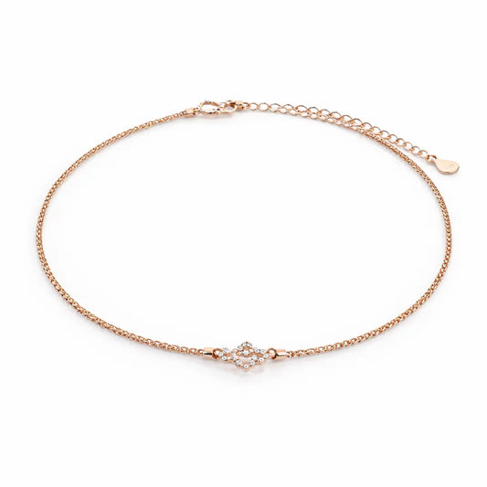 Infinity Bloom 925 Silver Rose Gold Filigree Adjustable Bracelet