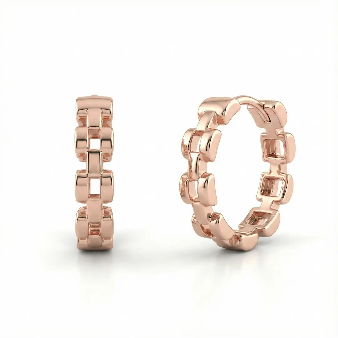 Statement Crossover Sparkle Hoops Earrings - 925 Silver