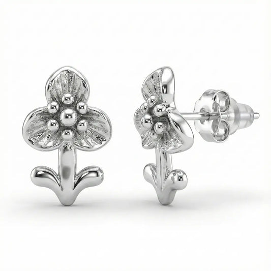 The Blossom Charm Sterling Silver Earrings - 925 Silver