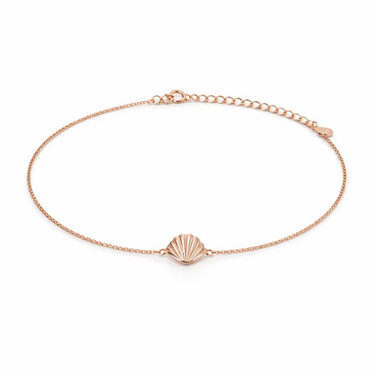 Oceanic Charm 925 Silver Rose Gold Shell Adjustable Bracelet