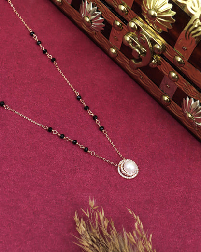 Luna Pearl Mangalsutra Necklace - 925 Silver