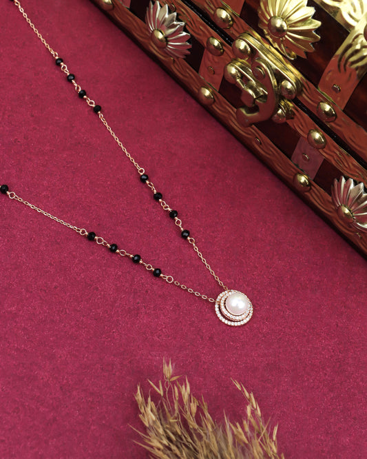 Luna Pearl Mangalsutra Necklace - 925 Silver