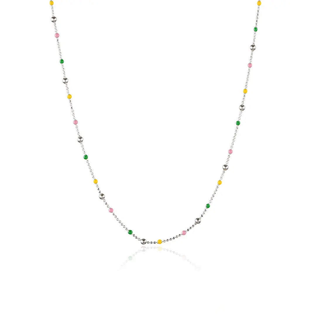 Aurora Drops 925 Silver Adjustable Charm Chain Necklace