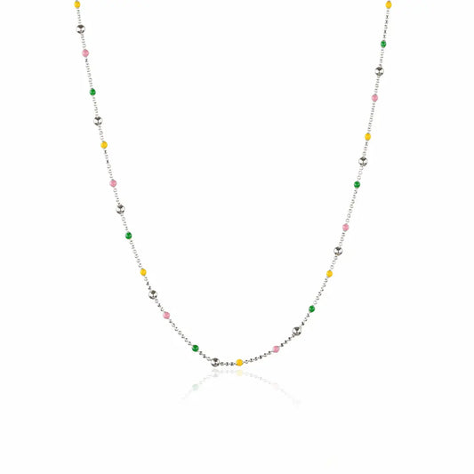 Aurora Drops 925 Silver Adjustable Charm Chain Necklace